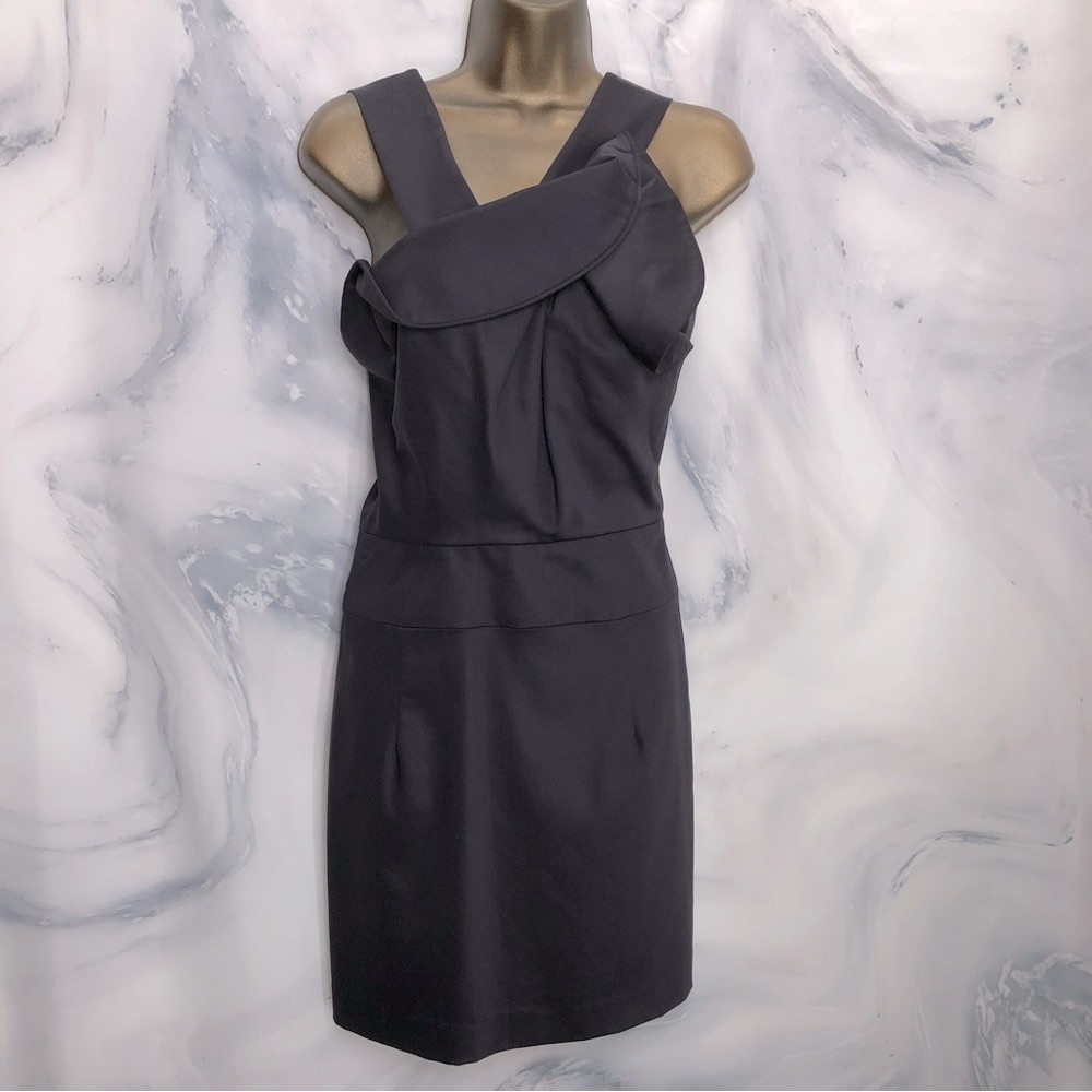 Black Halo black sheath midi dress sleeveless